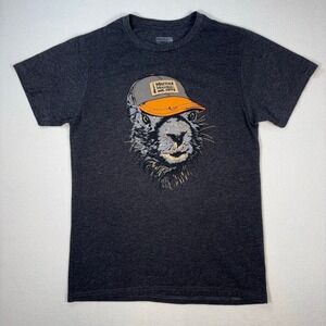 Marmot Trucker T-Shirt Men's S Hethered Gray Organic Cotton Graphic Print‎ Tee